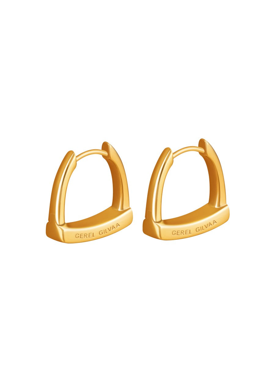 Gold Horseshoe Earrings